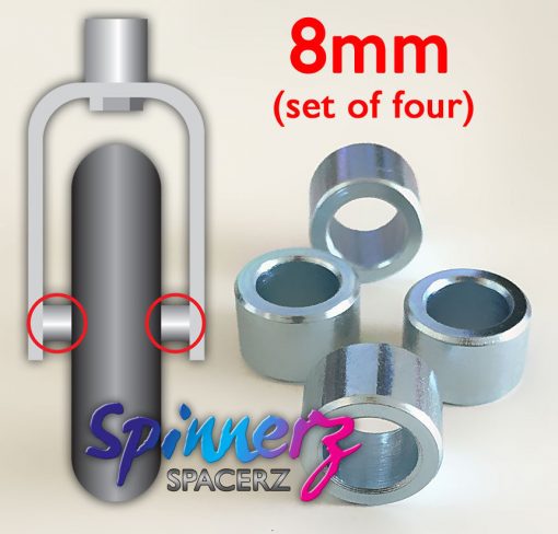 Wheelchair Castor spacers from Spinnerz — 8mm